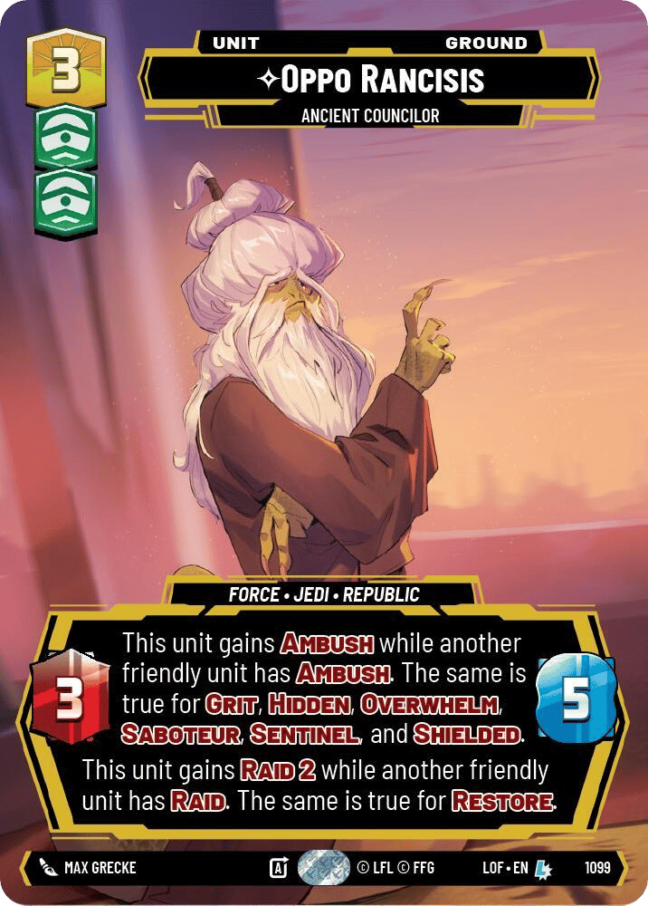 Oppo Rancisis - Ancient Councilor [LOF] 1099 (Prestige II)