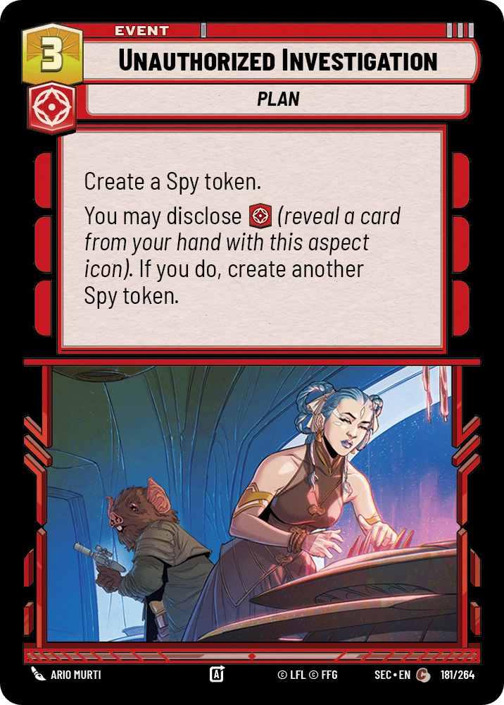 Unauthorized Investigation [SEC] 181