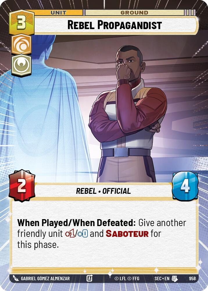 Rebel Propagandist (Hyperspace Foil) [SEC] 958