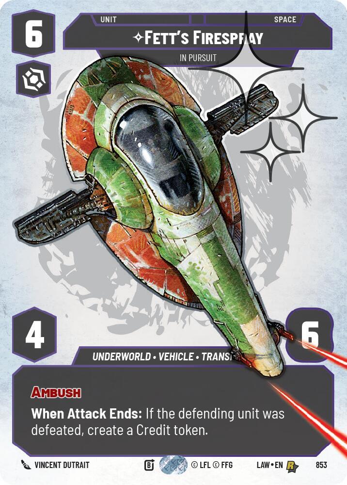 Fett's Firespray - In Pursuit [LAW] (Prestige Foil) 856