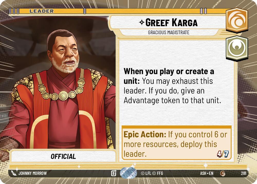 Greef Karga - Gracious Magistrate (Hyperspace) - Ashes of the Empire (ASH)