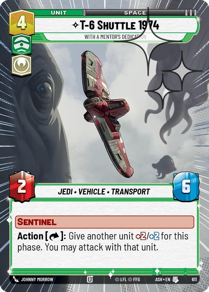 T-6 Shuttle 1974 - With a Mentor's Dedication (Hyperspace Foil) - Ashes of the Empire (ASH)